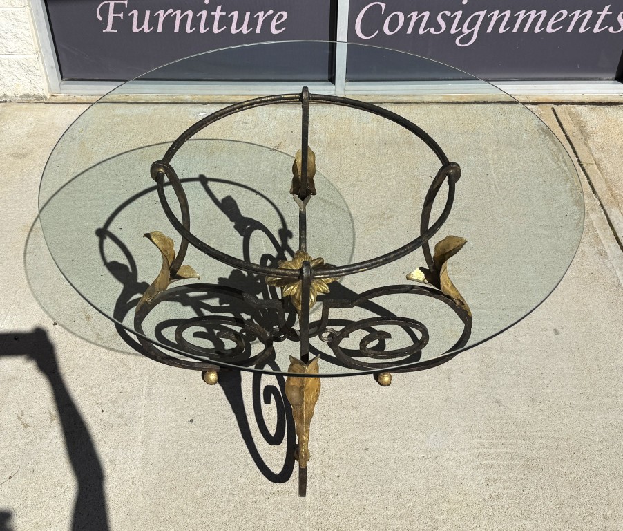 5 Piece Dining Set with Round Glass Top Table and Royal Blue Chairs with Tassels 5 Piece Dining Set with Round Glass Top Table and Royal Blue Chairs with Tassels