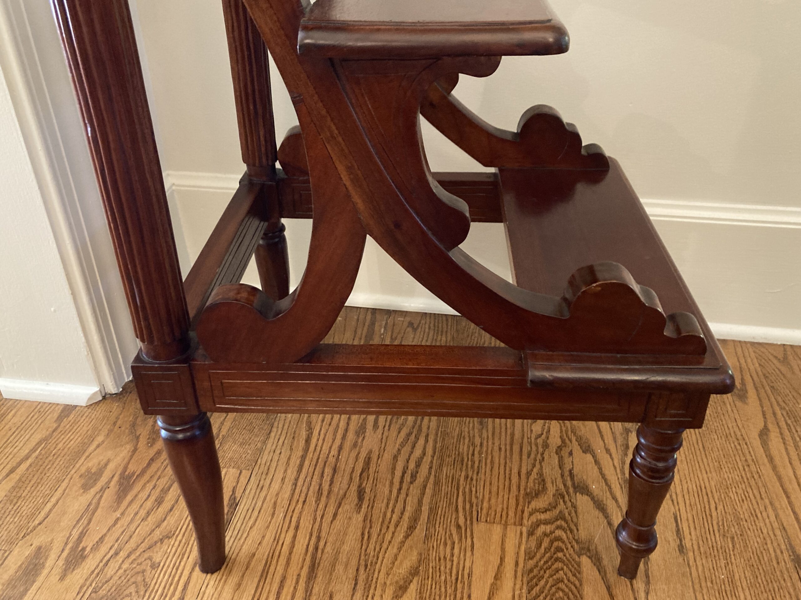 Mahogany Three Tier Library Steps Mahogany Three Tier Library Steps