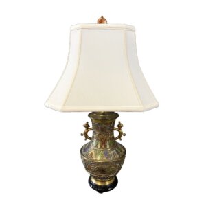 Vintage Cloisonne Lamp & Shade
