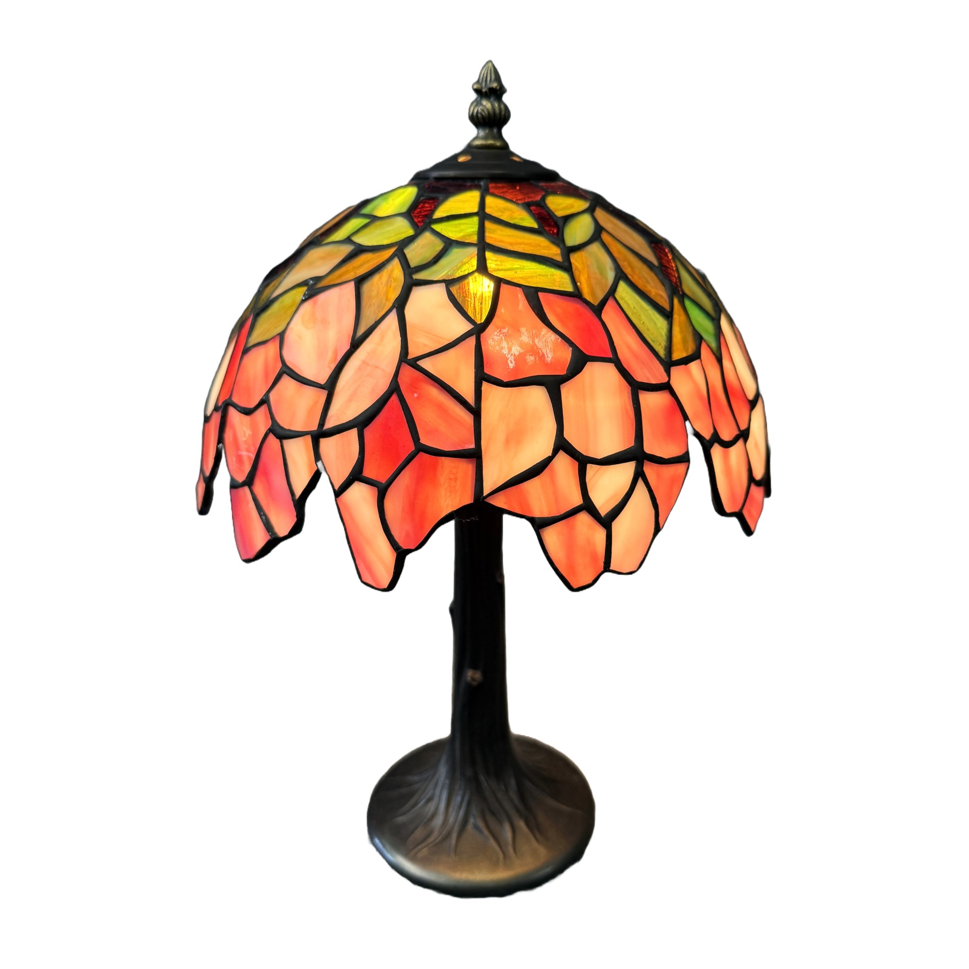 Pink & Green Tiffany Style Table Lamp Pink & Green Tiffany Style Table Lamp