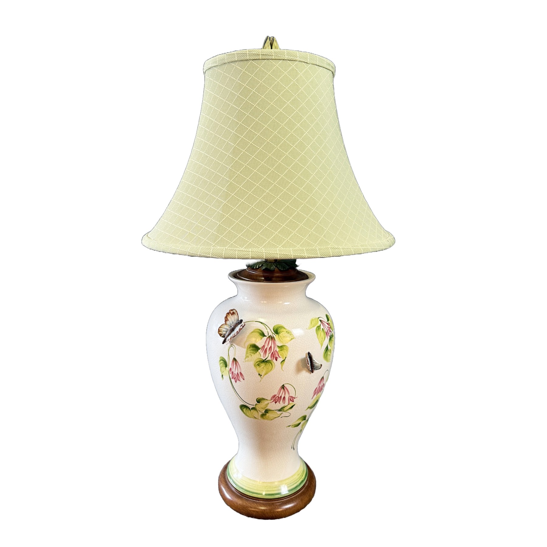 Wildwood Floral Porcelain Butterfly Lamp with Shade Wildwood Floral Porcelain Butterfly Lamp with Shade