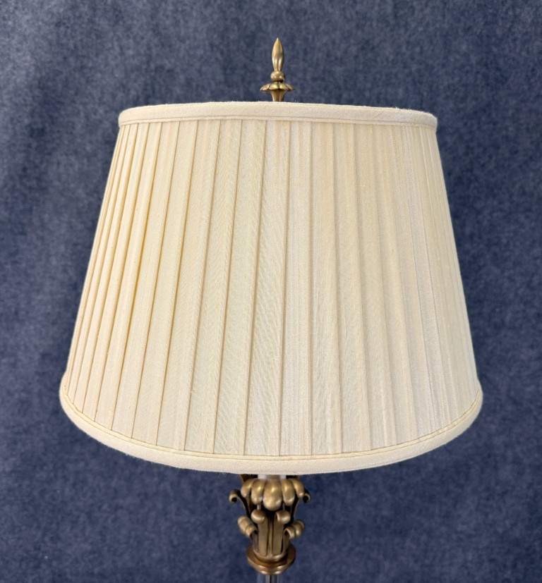 Glass and Brass Stem Candlestick Floor Lamp Glass and Brass Stem Candlestick Floor Lamp