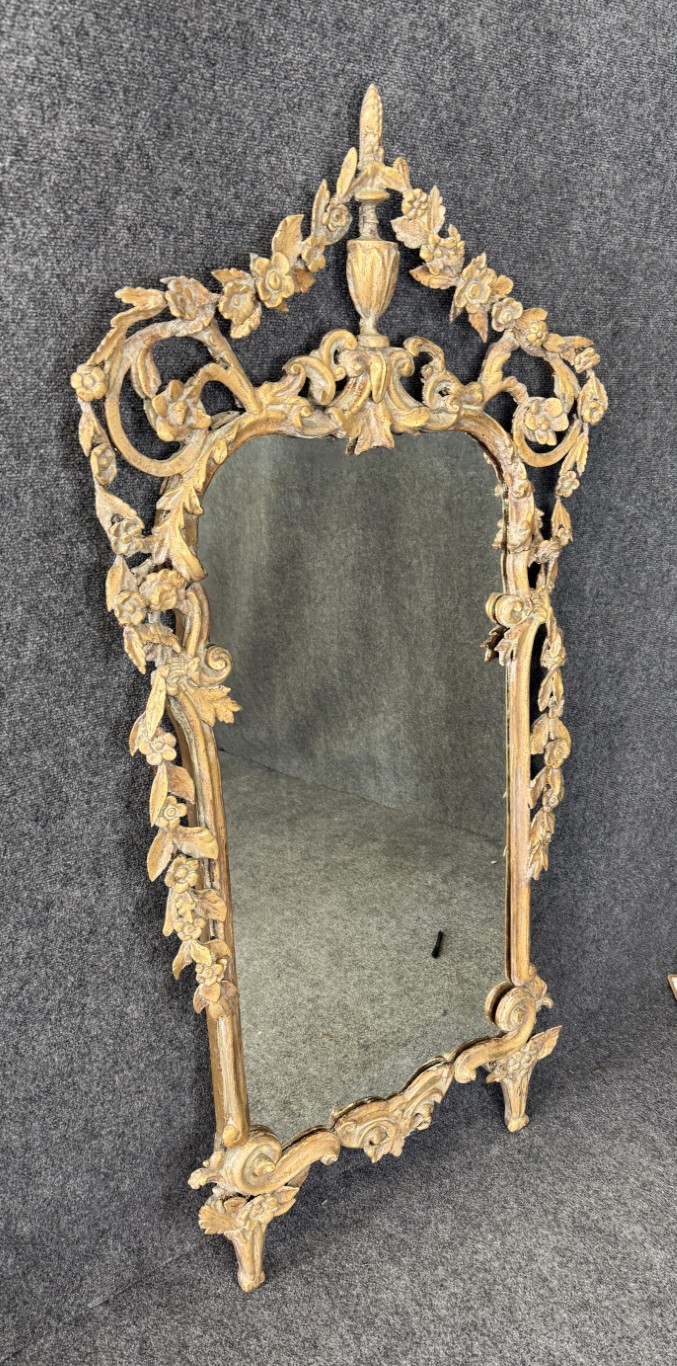 19th Century Gilt Floral Acanthus Wall Mirror 19th Century Gilt Floral Acanthus Wall Mirror