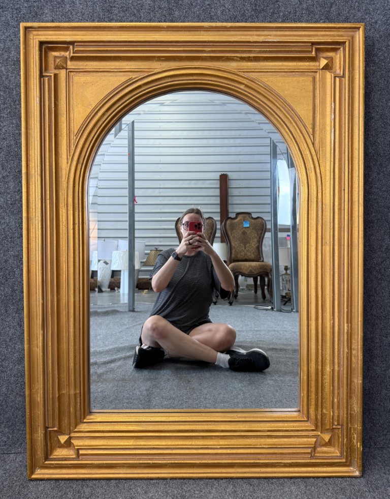 New Bettis Brooke Mirrors Arched Beveled Mirror in Gold Frame New Bettis Brooke Mirrors Arched Beveled Mirror in Gold Frame