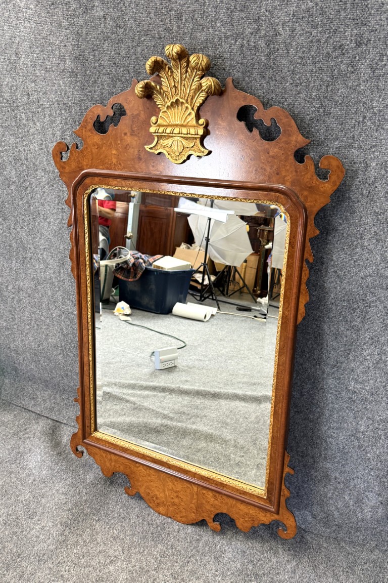Friedman Brothers Colonial Williamsburg Burled Wall Mirror Friedman Brothers Colonial Williamsburg Burled Wall Mirror