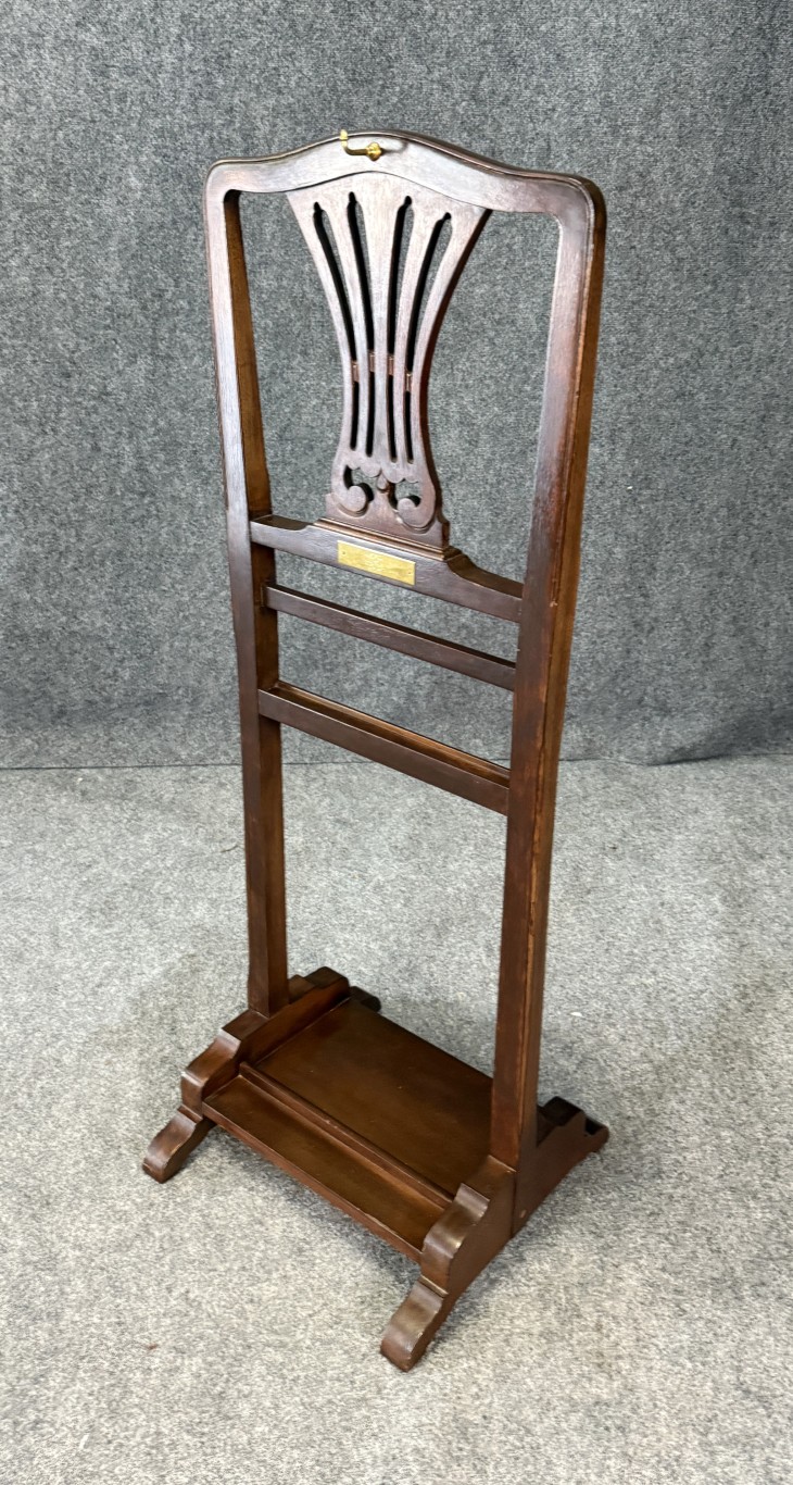 Vintage Solid Mahogany Valet Stand Vintage Solid Mahogany Valet Stand