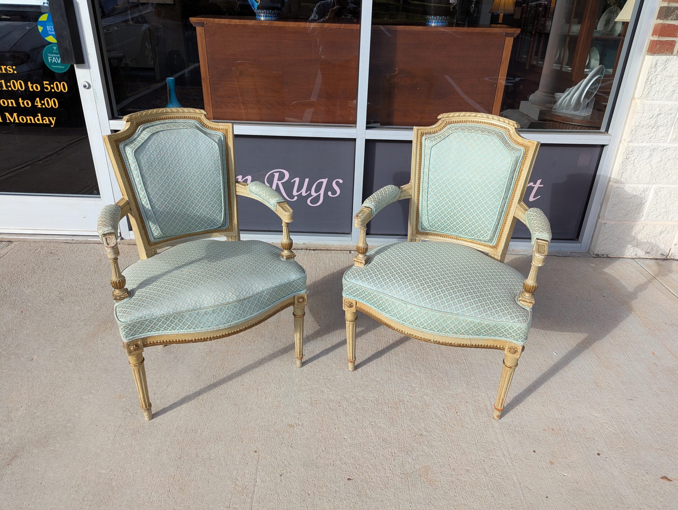 Pair Of Louis XVI Style Armchairs Pair Of Louis XVI Style Armchairs