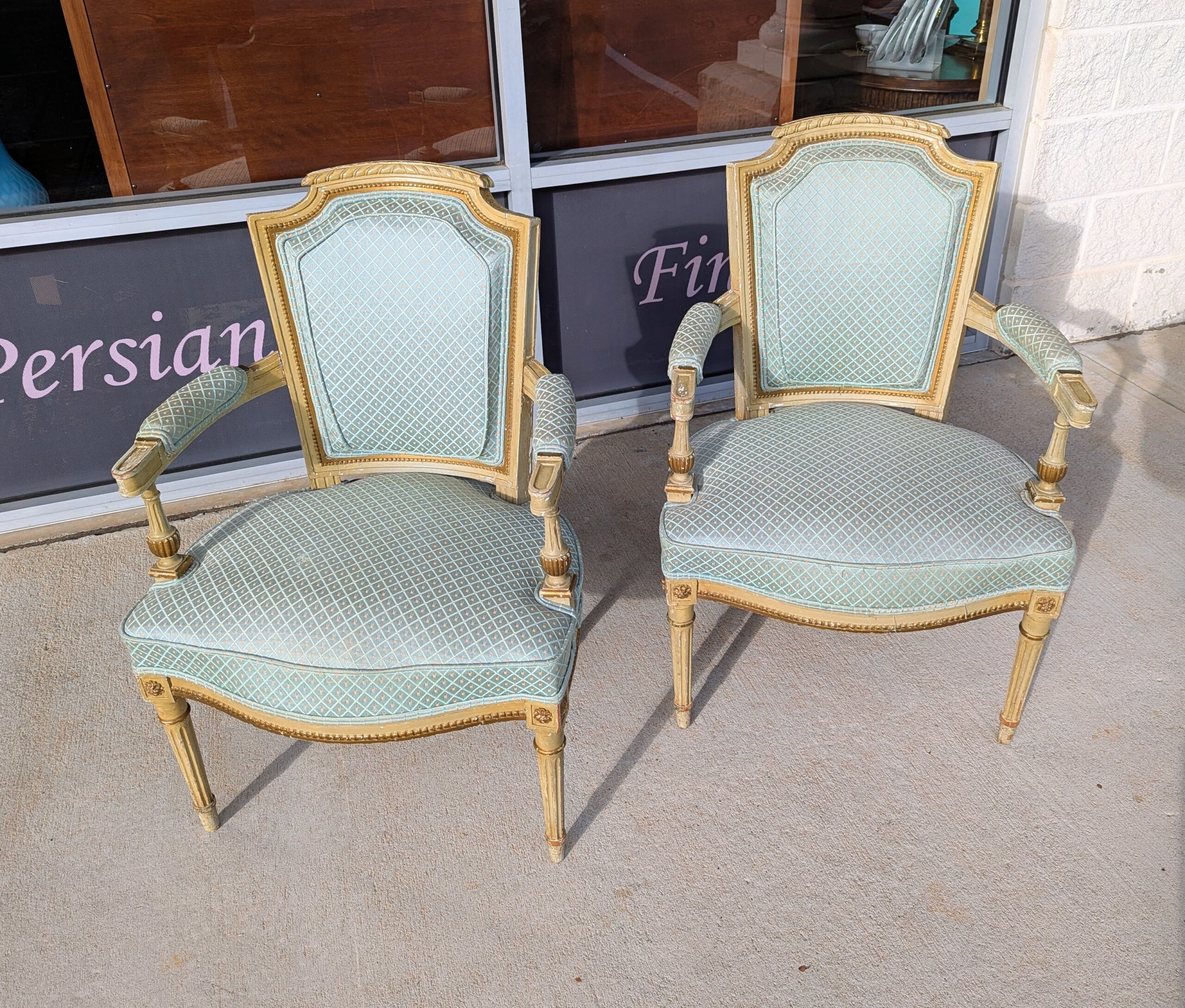 Pair Of Louis XVI Style Armchairs Pair Of Louis XVI Style Armchairs