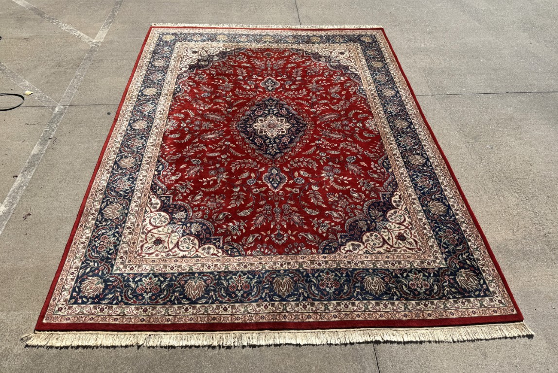 9x13 Hand-Knotted Kasha Style Area Rug 9x13 Hand-Knotted Kasha Style Area Rug