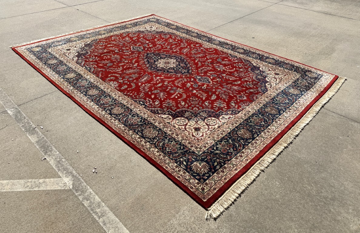 9x13 Hand-Knotted Kasha Style Area Rug 9x13 Hand-Knotted Kasha Style Area Rug