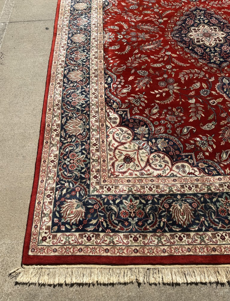 9x13 Hand-Knotted Kasha Style Area Rug 9x13 Hand-Knotted Kasha Style Area Rug