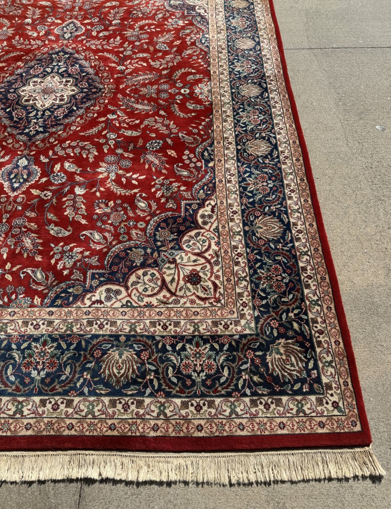 9x13 Hand-Knotted Kasha Style Area Rug 9x13 Hand-Knotted Kasha Style Area Rug