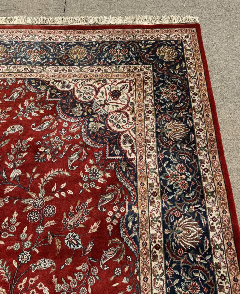 9x13 Hand-Knotted Kasha Style Area Rug 9x13 Hand-Knotted Kasha Style Area Rug