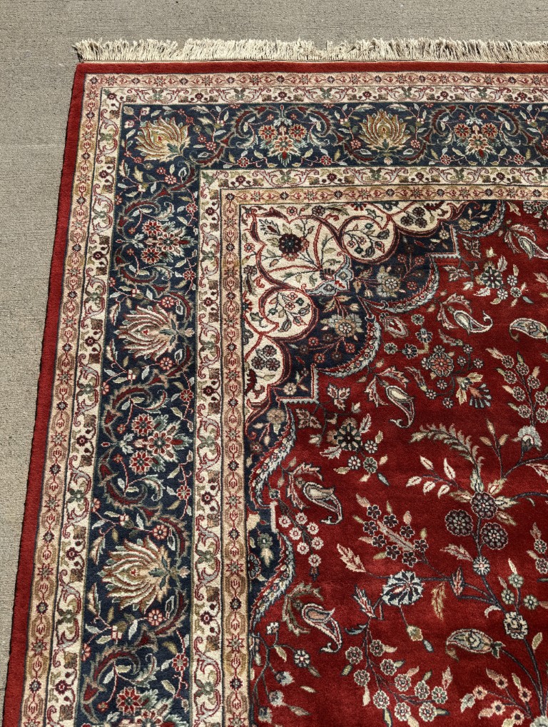 9x13 Hand-Knotted Kasha Style Area Rug 9x13 Hand-Knotted Kasha Style Area Rug