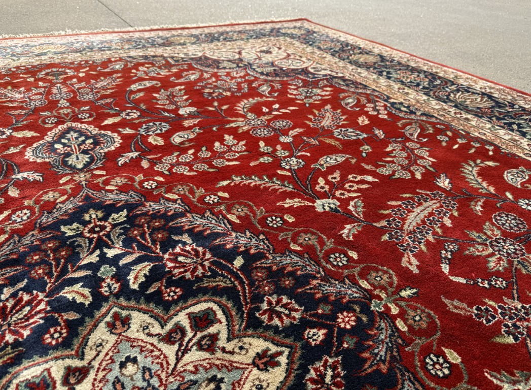 9x13 Hand-Knotted Kasha Style Area Rug 9x13 Hand-Knotted Kasha Style Area Rug