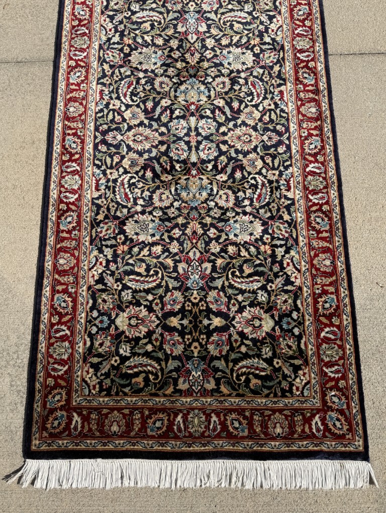 3x13 Hand-Knotted Kashan Style Runner 3x13 Hand-Knotted Kashan Style Runner