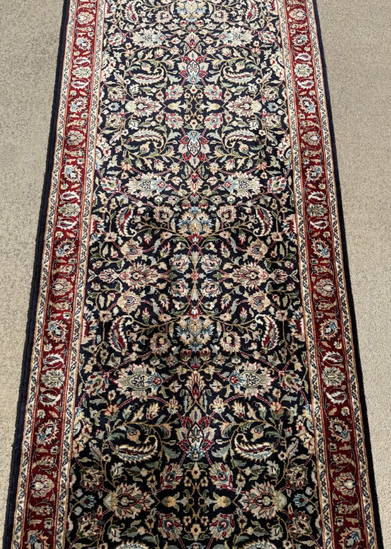 3x13 Hand-Knotted Kashan Style Runner 3x13 Hand-Knotted Kashan Style Runner