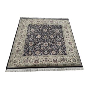 6x6 Hand-Knotted Square Isfahan Style Area Rug