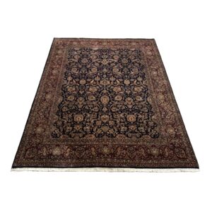 8x10 Black Hand-Knotted Tabriz Style Area Rug