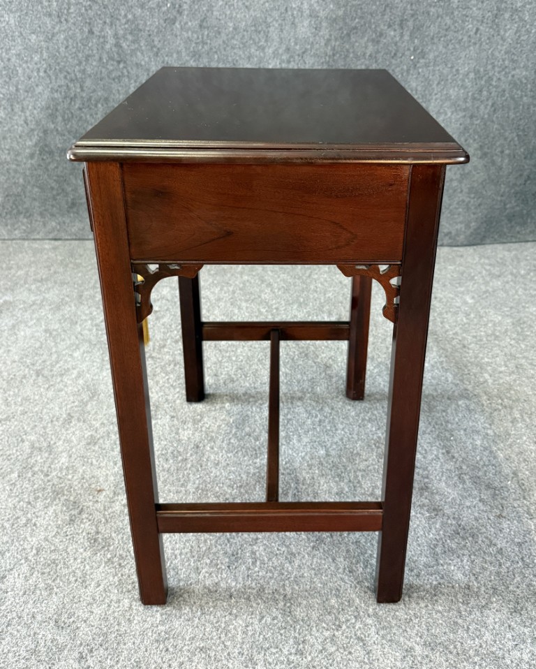 Solid Cherry Chippendale-Style Side Table with Drawer Solid Cherry Chippendale-Style Side Table with Drawer