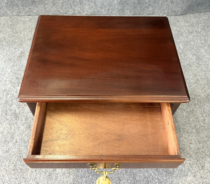 Solid Cherry Chippendale-Style Side Table with Drawer Solid Cherry Chippendale-Style Side Table with Drawer