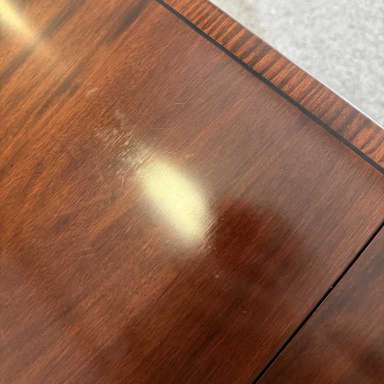 Pair of Henkel Harris Banded Top Solid Mahogany End Tables Model No. 5408 Pair of Henkel Harris Banded Top Solid Mahogany End Tables Model No. 5408