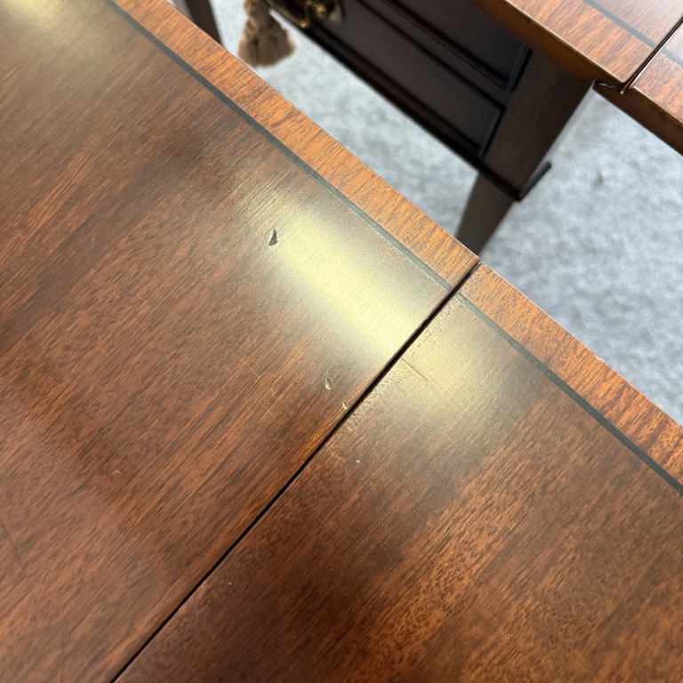 Pair of Henkel Harris Banded Top Solid Mahogany End Tables Model No. 5408 Pair of Henkel Harris Banded Top Solid Mahogany End Tables Model No. 5408