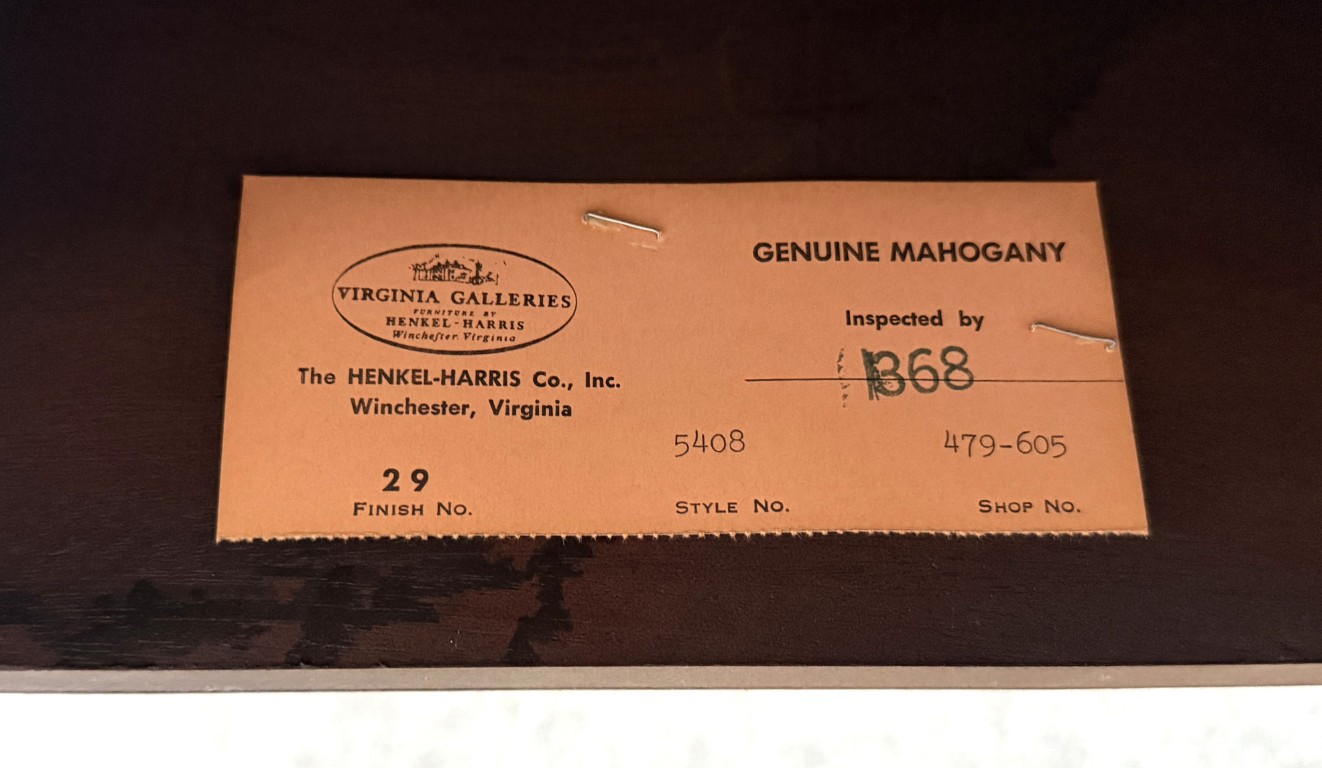 Pair of Henkel Harris Banded Top Solid Mahogany End Tables Model No. 5408 Pair of Henkel Harris Banded Top Solid Mahogany End Tables Model No. 5408