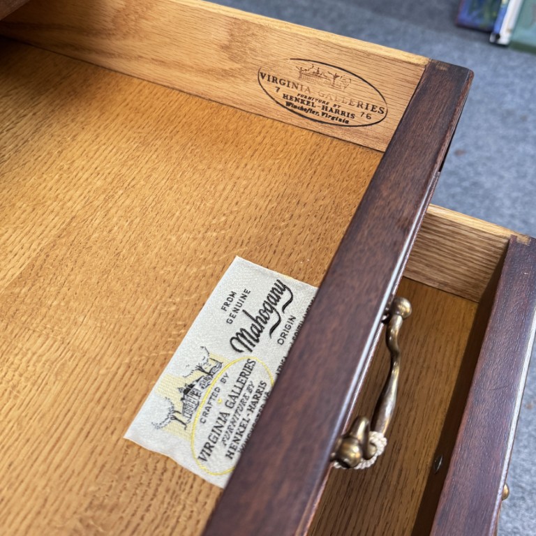Pair of Henkel Harris Banded Top Solid Mahogany End Tables Model No. 5408 Pair of Henkel Harris Banded Top Solid Mahogany End Tables Model No. 5408