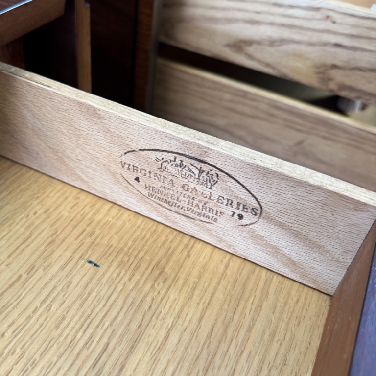 Pair of Henkel Harris Banded Top Solid Mahogany End Tables Model No. 5408 Pair of Henkel Harris Banded Top Solid Mahogany End Tables Model No. 5408