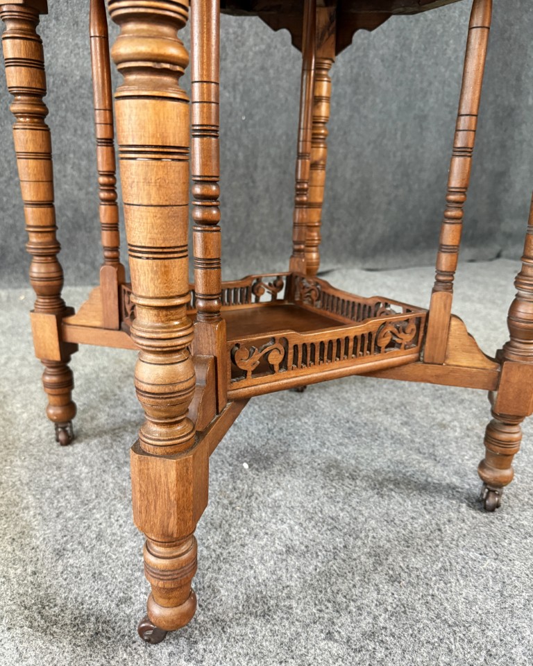 c1880s Eastlake Solid Mahogany Octagonal Center Table c1880s Eastlake Solid Mahogany Octagonal Center Table