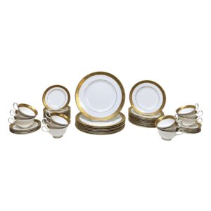 Wedgewood "Ascot" Gold Rimmed China Set for 8