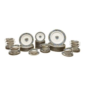 Lenox "Autumn" Blue Rimmed China Set for 9