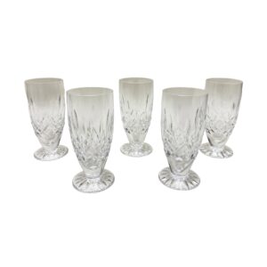Set of 5 Waterford Lismore Crystal Iced Tea Glasses