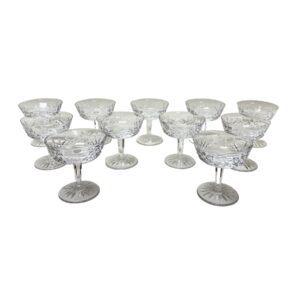 Set of 11 Waterford Lismore Champagne Coupes