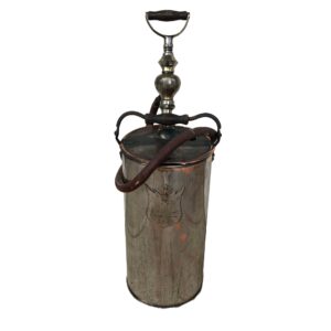 Antique Polished Copper and Brass 'Rex' Pump Fire Extinguisher Japanese Made