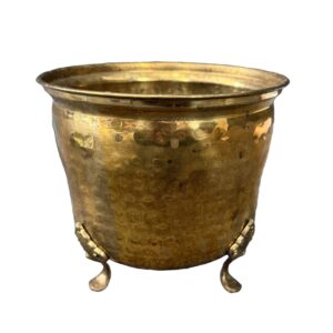 Small Brass Footed Planter