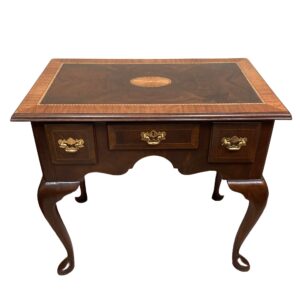 Mahogany and Satinwood Banded Top Lowboy by Councill Craftsmen