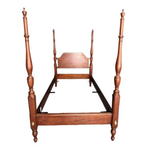 pair-of-henkel-harris-solid-cherry-twin-poster-bed-frames