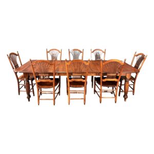 9 Piece Nichols & Stone Dining Set with Two Leaves