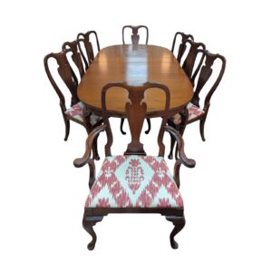 9 Piece Queen Anne Style Dining Set Attributed to American Drew