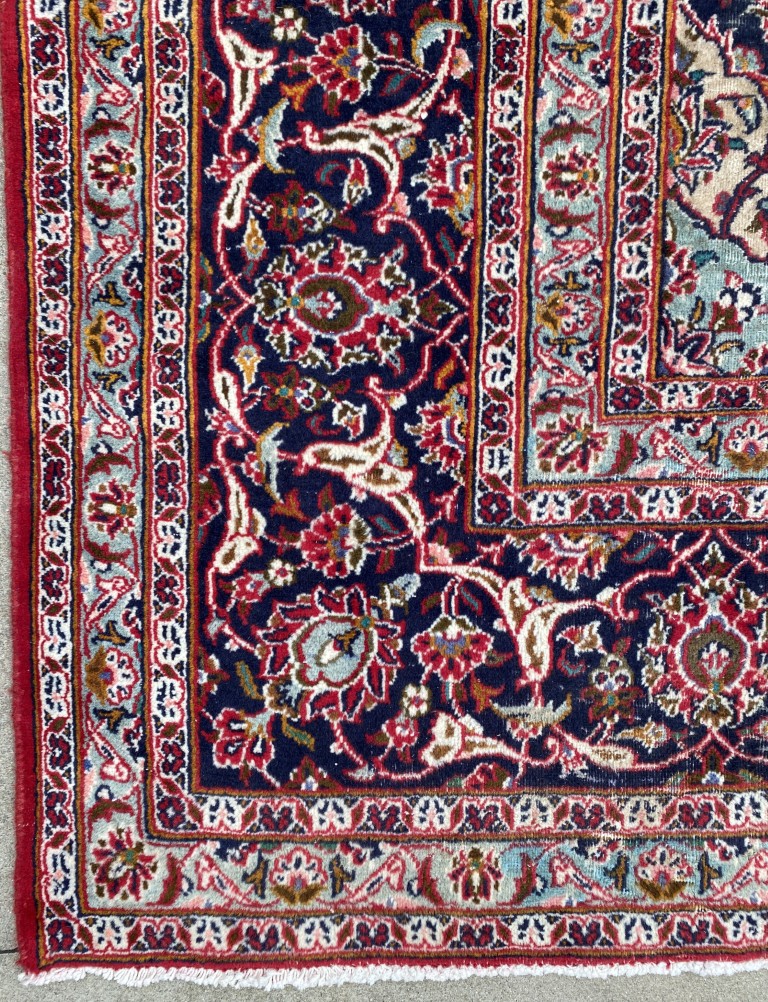10x13 Hand-Knotted Persian Kashan Rug 10x13 Hand-Knotted Persian Kashan Rug