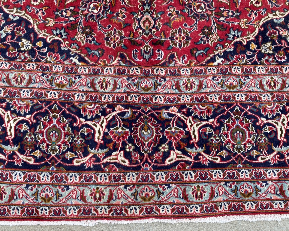 10x13 Hand-Knotted Persian Kashan Rug 10x13 Hand-Knotted Persian Kashan Rug