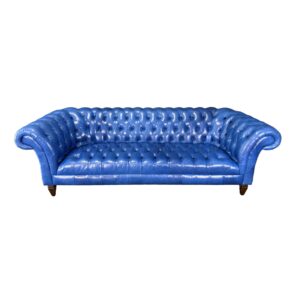 Custom Cococo Home Blue Chesterfield Sofa