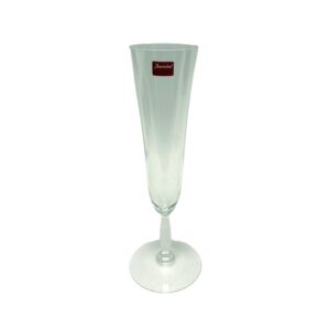 Baccarat Crystal Champagne Flute with Faceted Oval Stem New in Box
