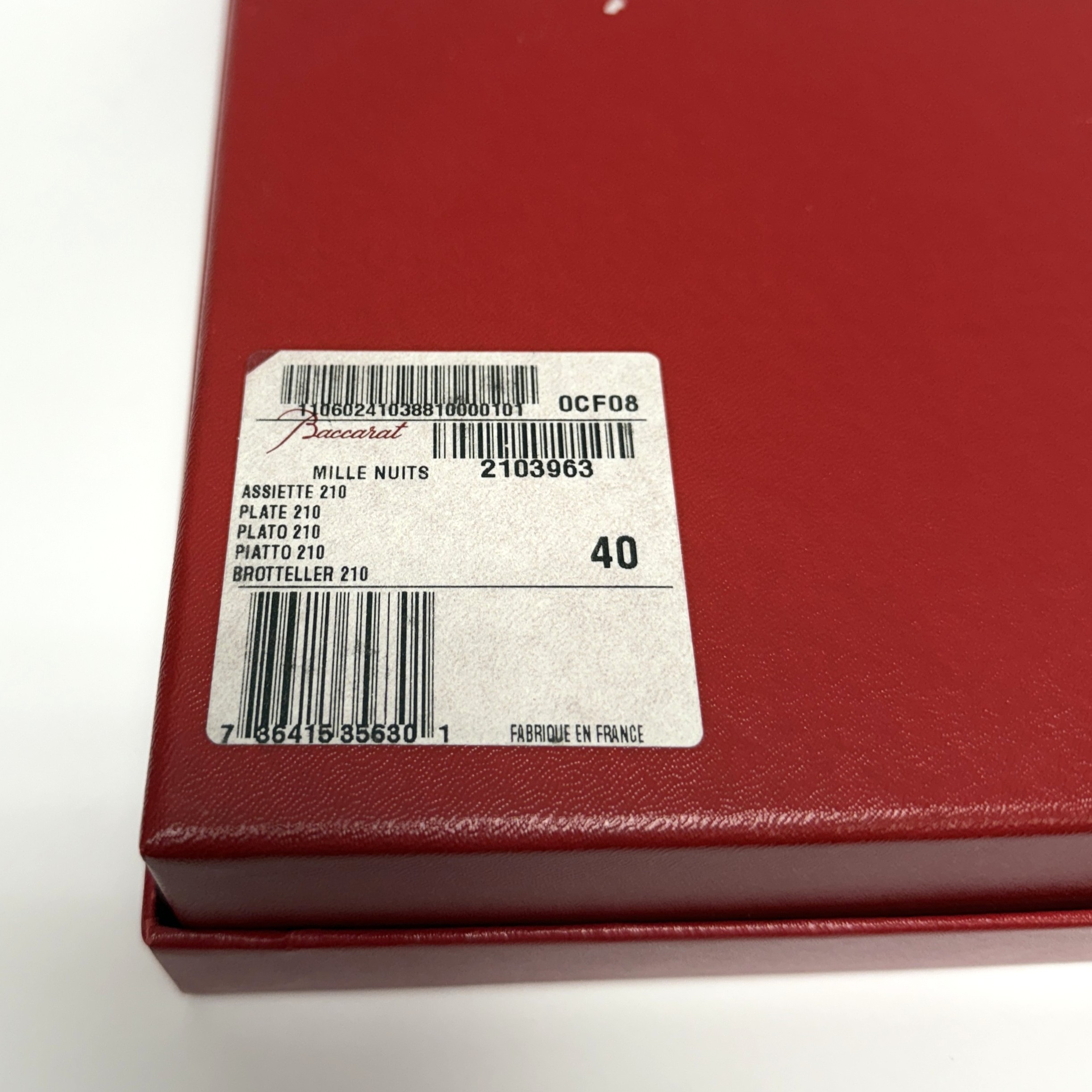 Medium Baccarat Crystal Mille Nuits Plate New in Box Medium Baccarat Crystal Mille Nuits Plate New in Box