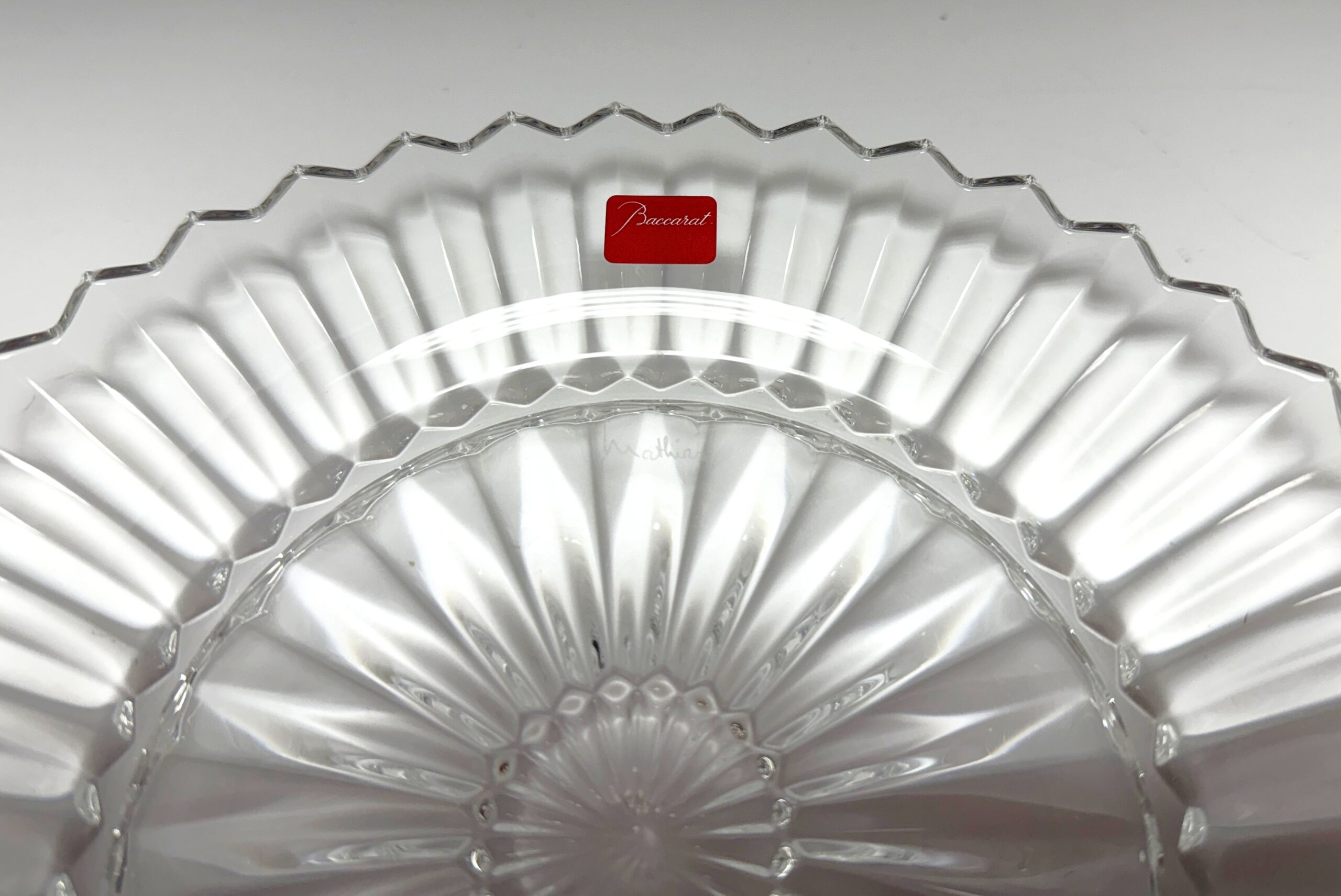 Medium Baccarat Crystal Mille Nuits Plate New in Box Medium Baccarat Crystal Mille Nuits Plate New in Box