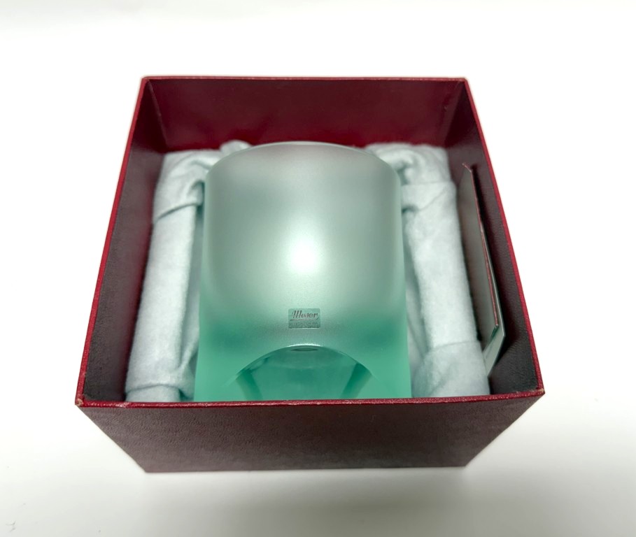 Teal Moser Frosted Tipsy Whiskey Glass New in Box Teal Moser Frosted Tipsy Whiskey Glass New in Box