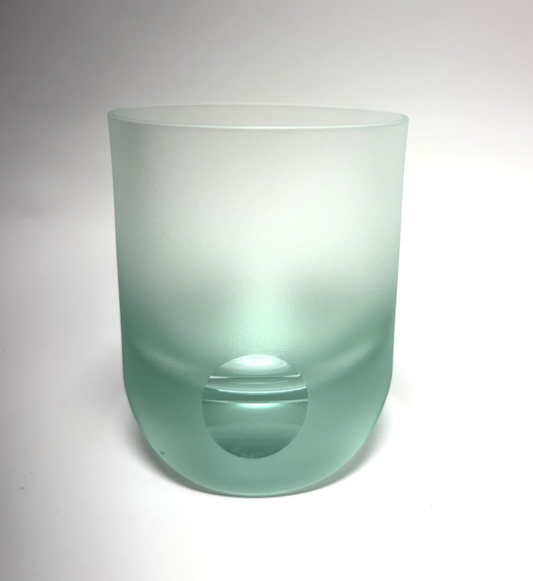 Teal Moser Frosted Tipsy Whiskey Glass New in Box Teal Moser Frosted Tipsy Whiskey Glass New in Box