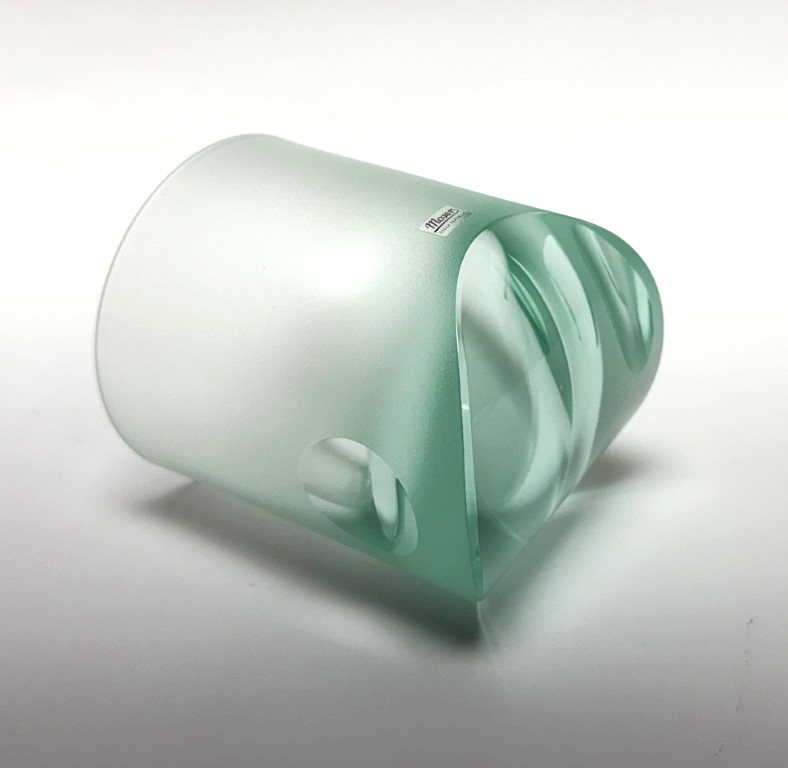 Teal Moser Frosted Tipsy Whiskey Glass New in Box Teal Moser Frosted Tipsy Whiskey Glass New in Box